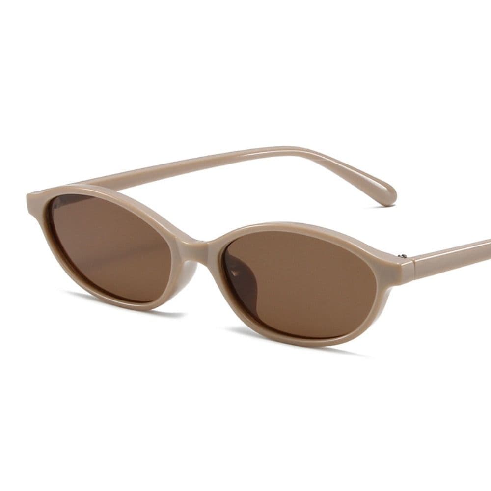 British Style UV Protective Retro Sunglasses Black Oval Frame Travel Goggles Street Fashion Eyewear Accessories