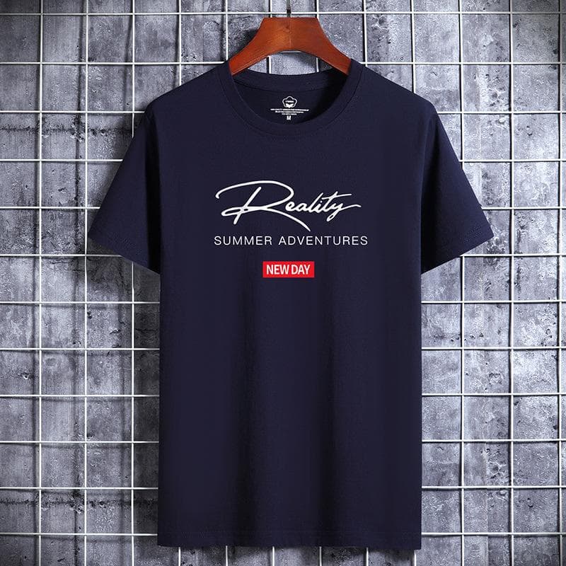 QICED Cotton Short Sleeve T-shirt Men's Fashion Loose Half Sleeve Shirt Printed Compassionate Shirt XXXXXXL
