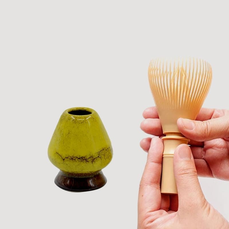 Tea matcha tea ceremony traditional 80 yellow ceramic tea whisk whisk, reusable, resin, whisk, tool, craft, pieces, + (yellow)