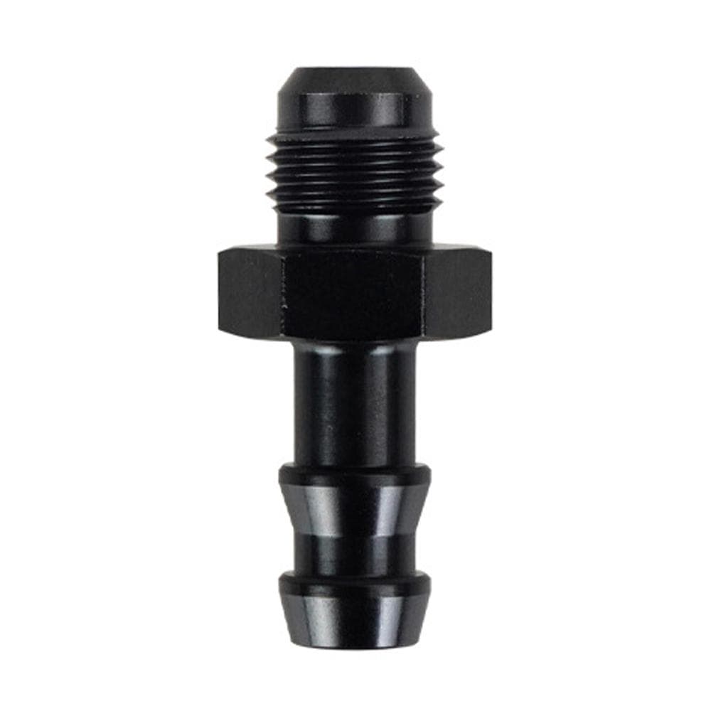 Hose Barb Fitting Adapter Aluminum Fuel Line Adapter 6AN Male to 38 Inch Push-on Barbed Tube Type1 black