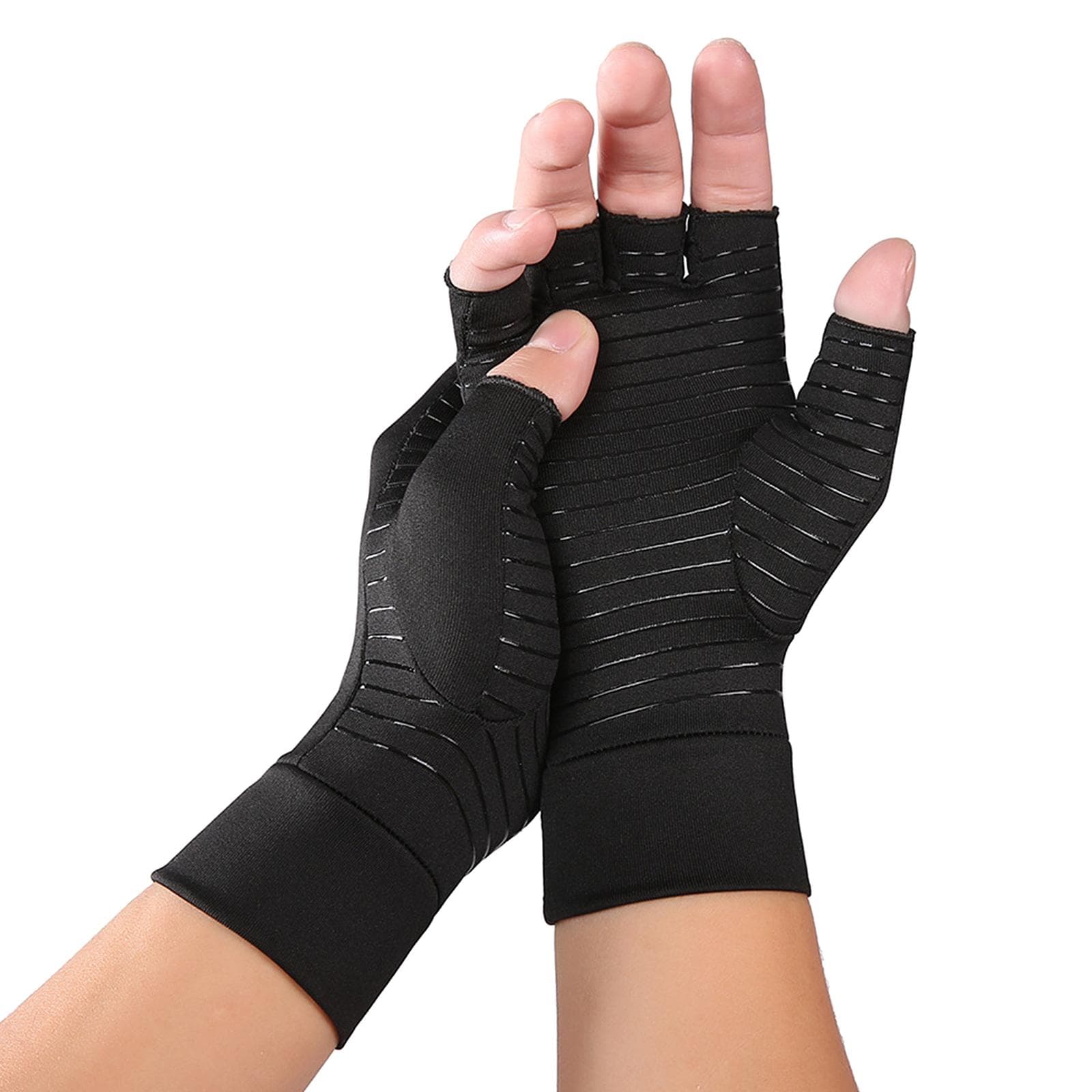 Arthritis Elastic Gloves Copper Gloves Health Care Gloves Nursing Gloves M black