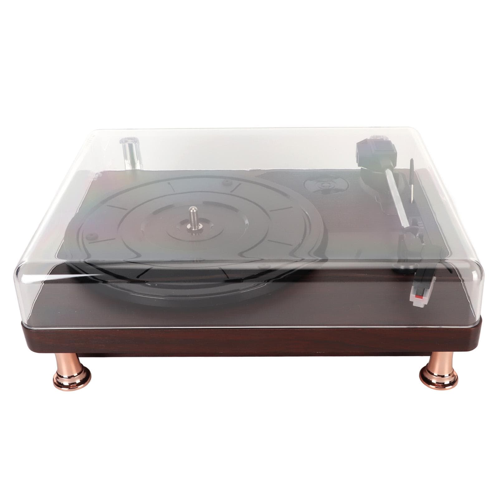Vinyl Record Player 3 Speed Built in Stereo Speaker Vintage Turntable Phonograph with Dust Cover EU Plug