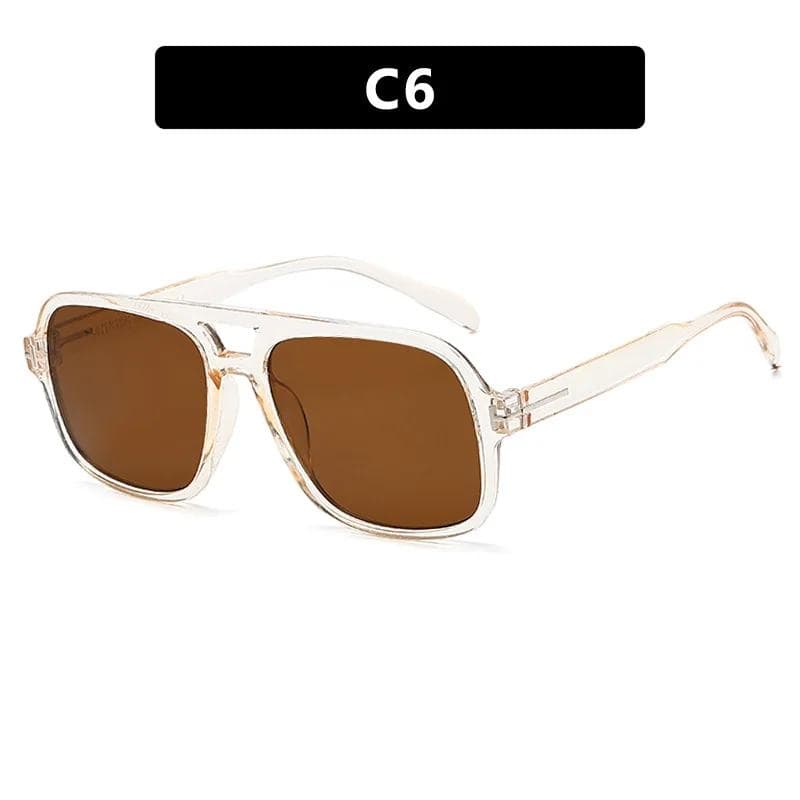 New Women Sunglasses Trendy T-Shaped Large Frame Pilot Sun Glasses for Street Photography Hip Hop Style 1PC