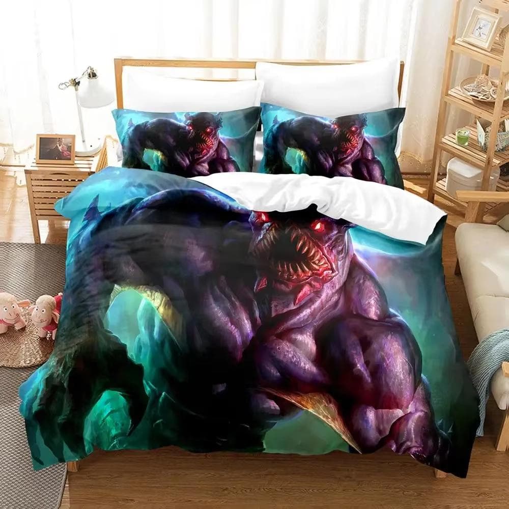 3d Print Game Dota 2 Bedding Set Single Double Queen King Size Duvet cover Anime Bedclothes for Adults Quilt Cover Pillowcase EU Double 200x200cm