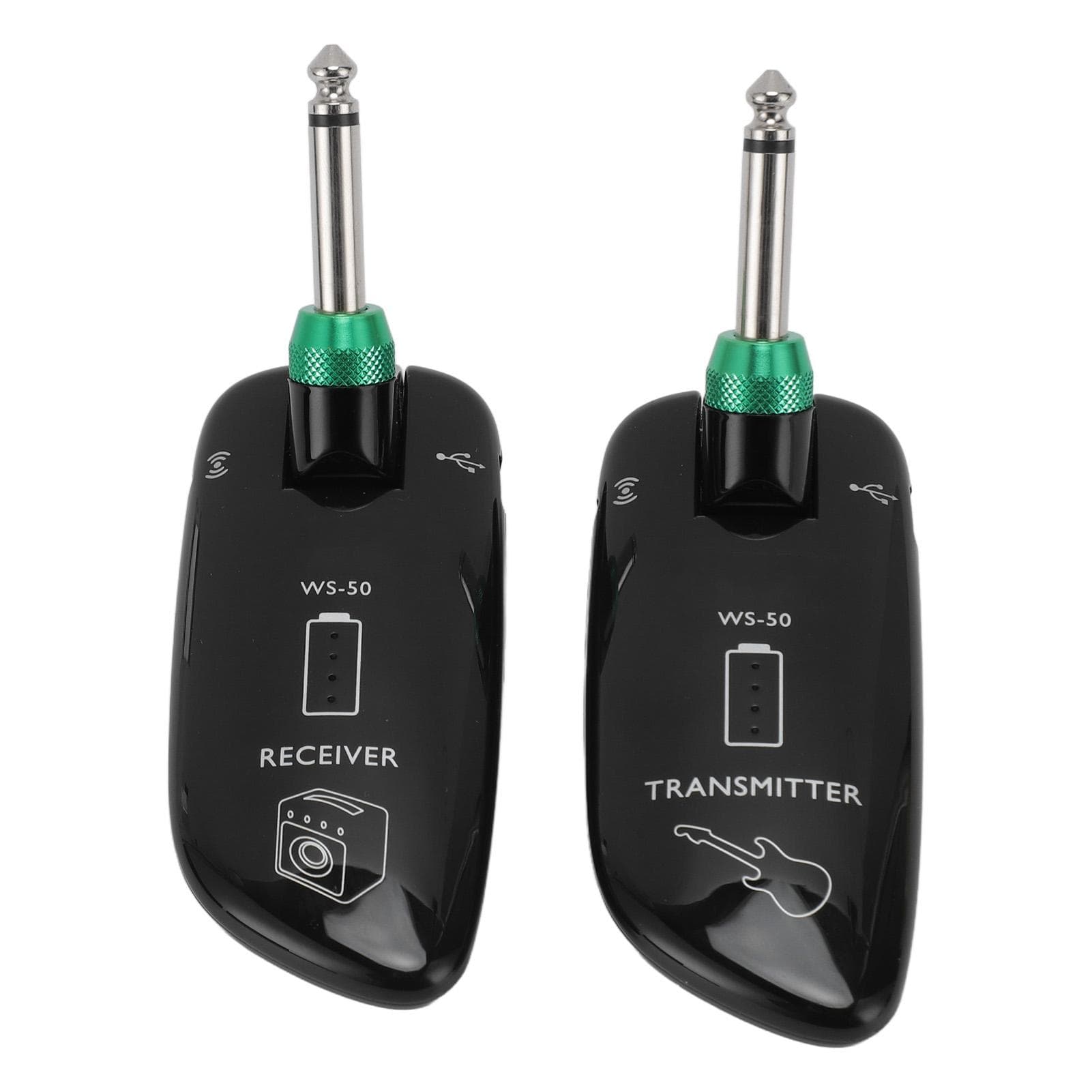 Wireless Guitar System 20 to 20KHz Lossless Rotating Plug and Play Wireless Guitar Transmitter