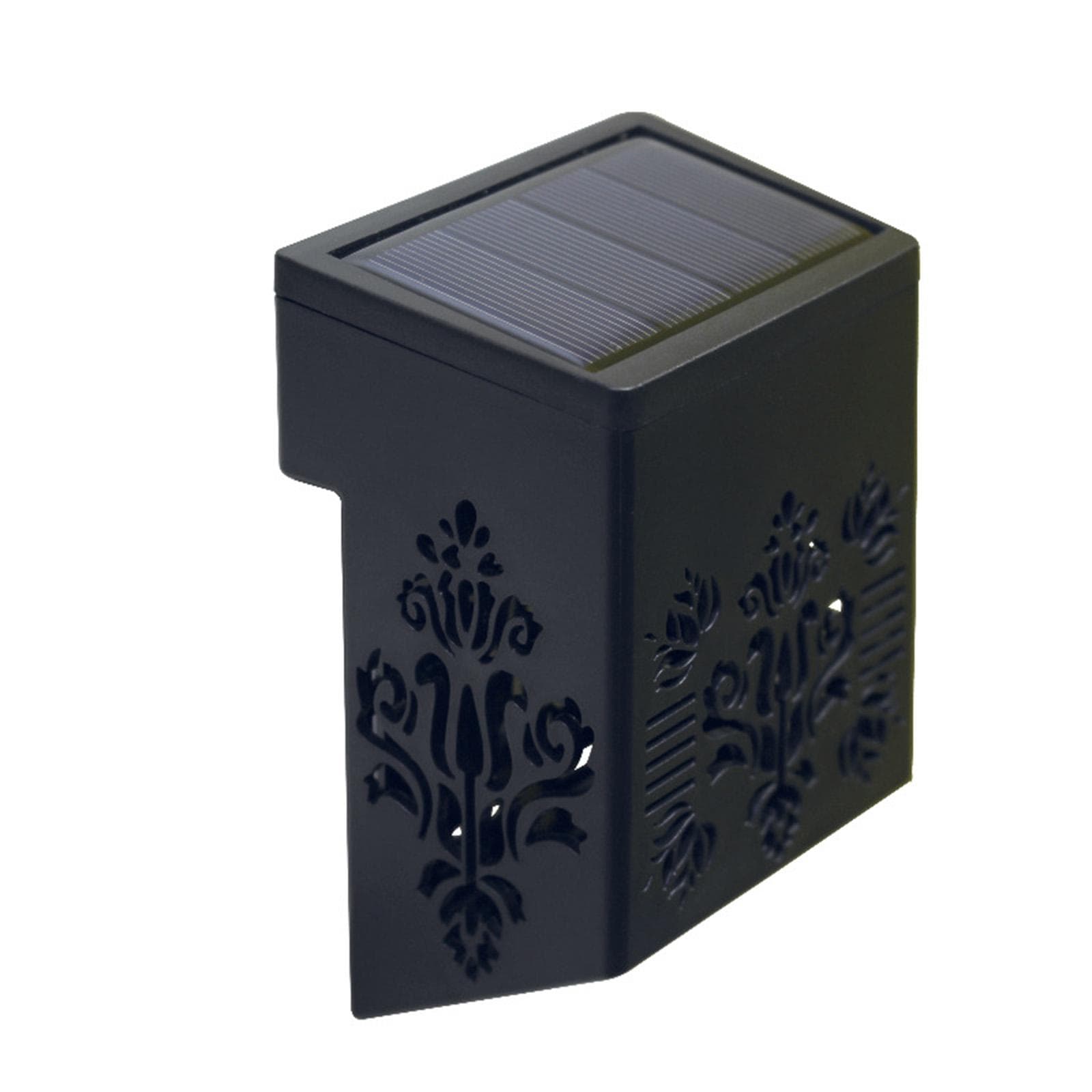 Solar Deck Lights Solar Fence Lights Outdoor Garden Decorative Lights Dusk to Dawn IP65 Waterproof black