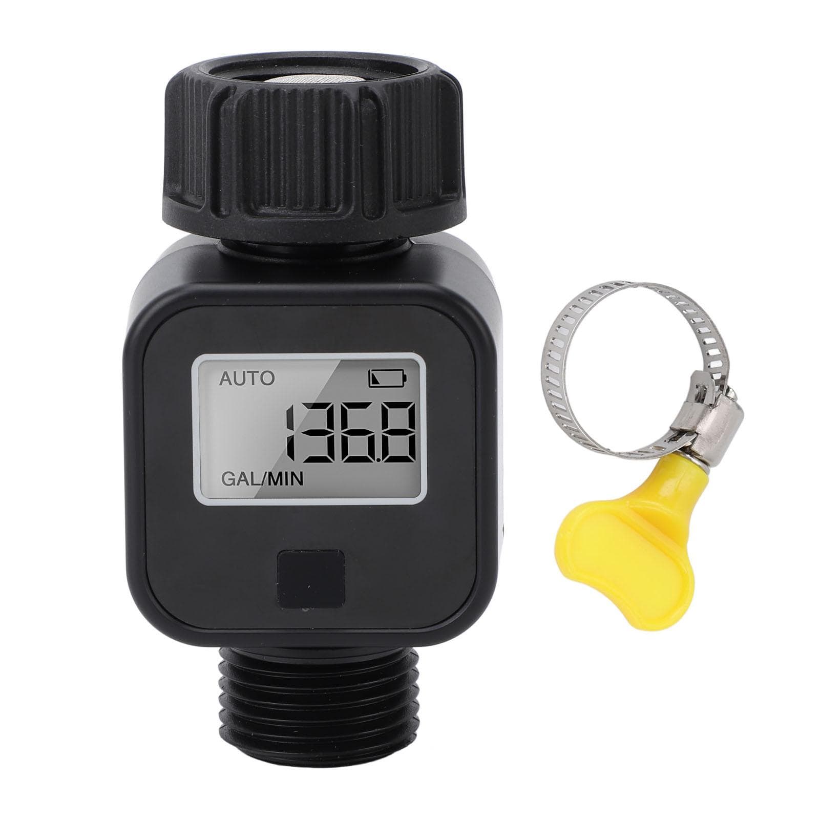 Digital Water Meter with LCD Screen BSP 3/4 Inch Thread High Accuracy Water Flow Meter for Home