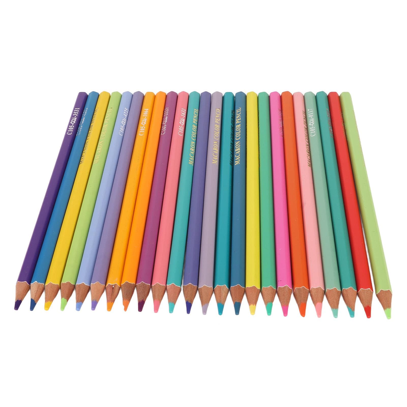 24Pcs Colored Pencils Assorted Pre Sharpened Vibrant Luster Smoothing Sketch Pencils for Coloring