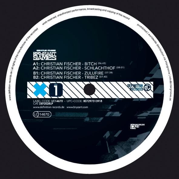 12inch Record CHRISTIAN FISCHER - Bryzant Games (Player 1) DEF2028LP Definition Reco 2008 Germany Dance & Electronica Used
