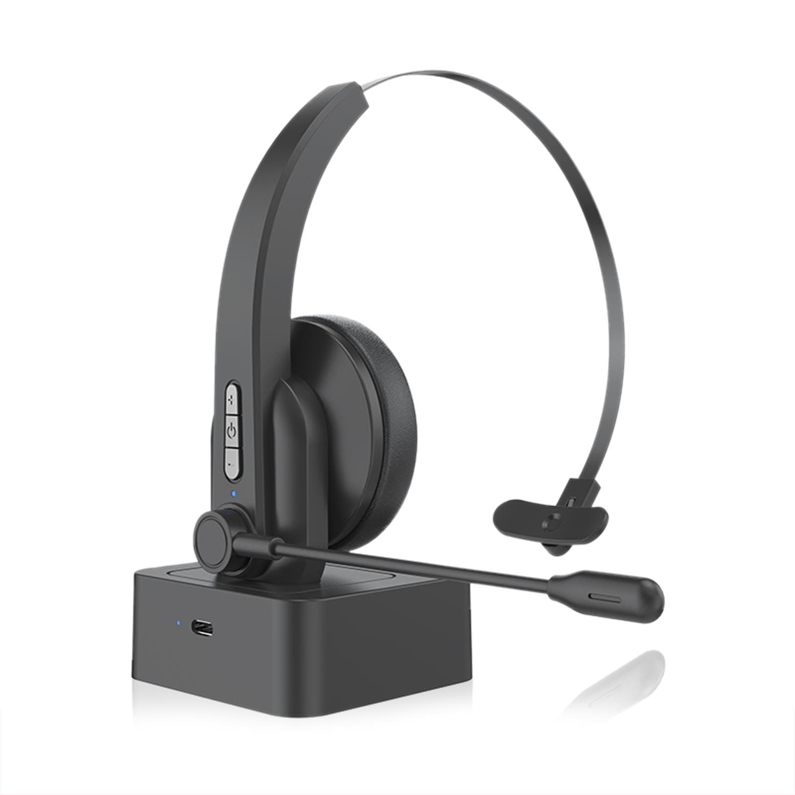 OY631 Single Ear Headset Bluetooth Headphones with Microphone Noise Cancelling Head-mounted black