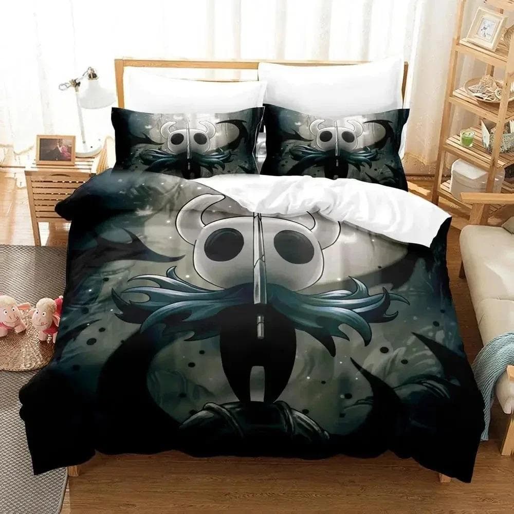 3D Print Hollow Knight Game Bedding Set Duvet Cover Bed Set Quilt Cover Pillowcase Comforter king Queen Size Boys Adult Bedding 70x133cm 2pcs