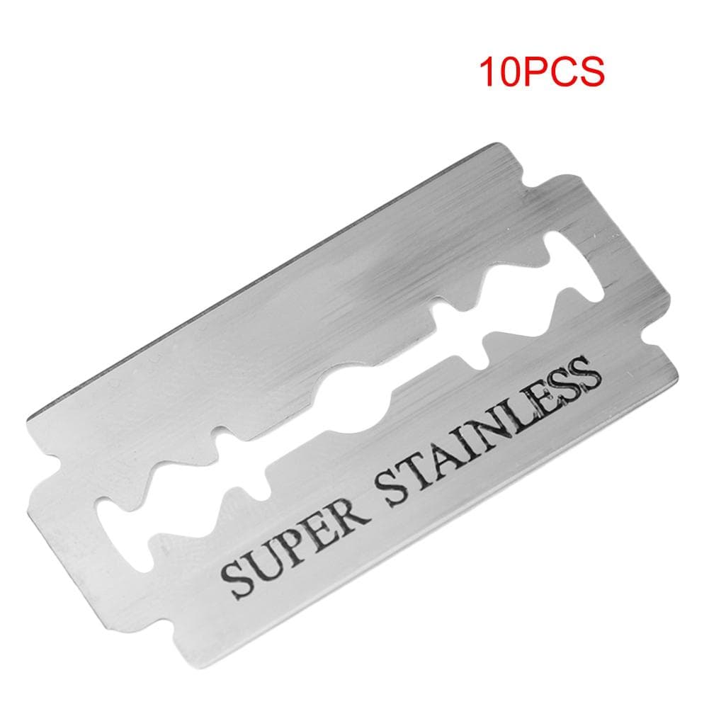 10 pcs Box Razor Blades Men Traditional Manual Razor Beard Trimmer Accessory