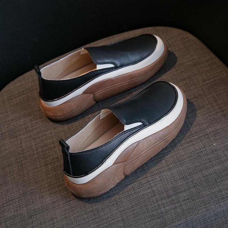 Summer New Slip-on Sandals Women's Outer Wear Tide Thick-soled Sandals Retro Casual Beach Shoes 40 black
