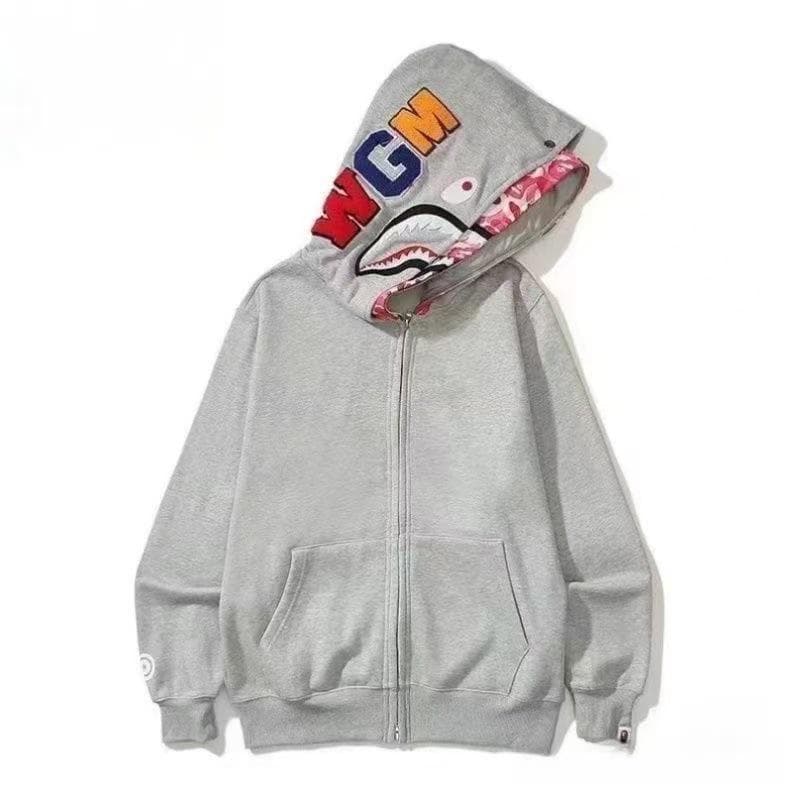 American Retro Camouflage Hooded Zip-Up Sweatshirt - Unisex Autumn Outerwear Small