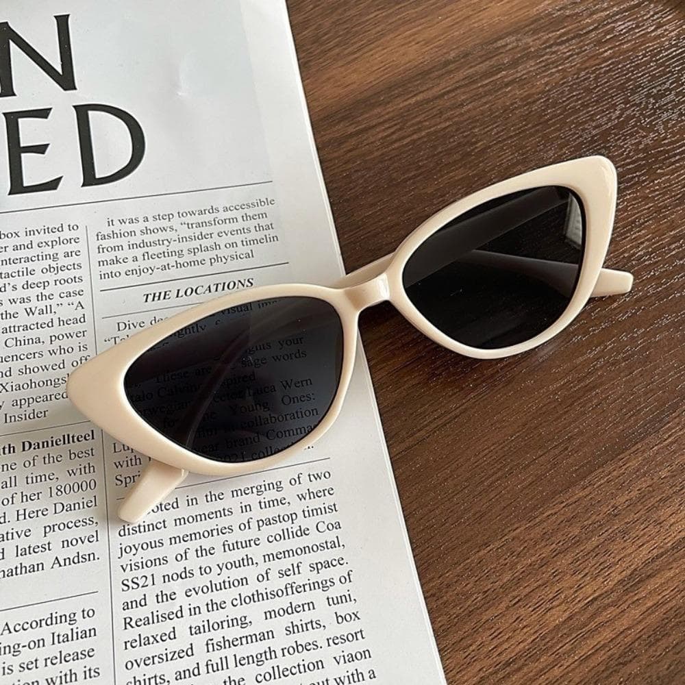 Korean Fashion Cat Eye Sunglasses Women Men Retro Style UV Protection Eyewear Trendy Accessories