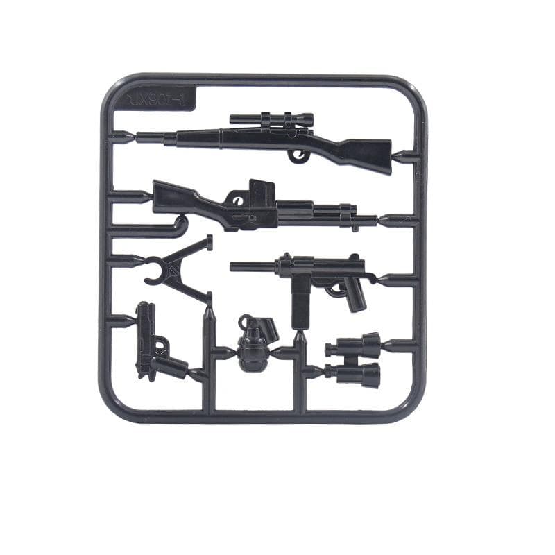 3 Styles Ww2 World War 2 Soldiers Weapon Military Army Minifigure Guns Building Blocks Kit Bricks Sets Arms Model Kids Toys