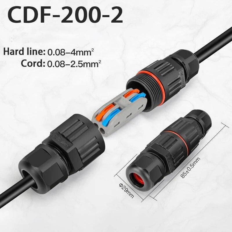Waterproof Joint Wire Quick Connection Waterproof Connector 2/3 Pin Solder Less LED Lamp Wiring Outdoor Rainproof Terminal type 1