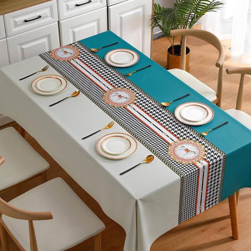 Tablecloth Modern Light Luxury Style Waterproof Dining Table Cloth Rectangular Tea Table Cover Picnic Mat Home Decor 140-140cm