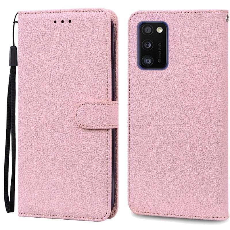 A41 Case For Samsung Galaxy A41 Case Wallet Leather Filp Case For Samsung A41 A 41 Case A415F Soft Silicone Cover Coque Fundas For Samsung A41 pink