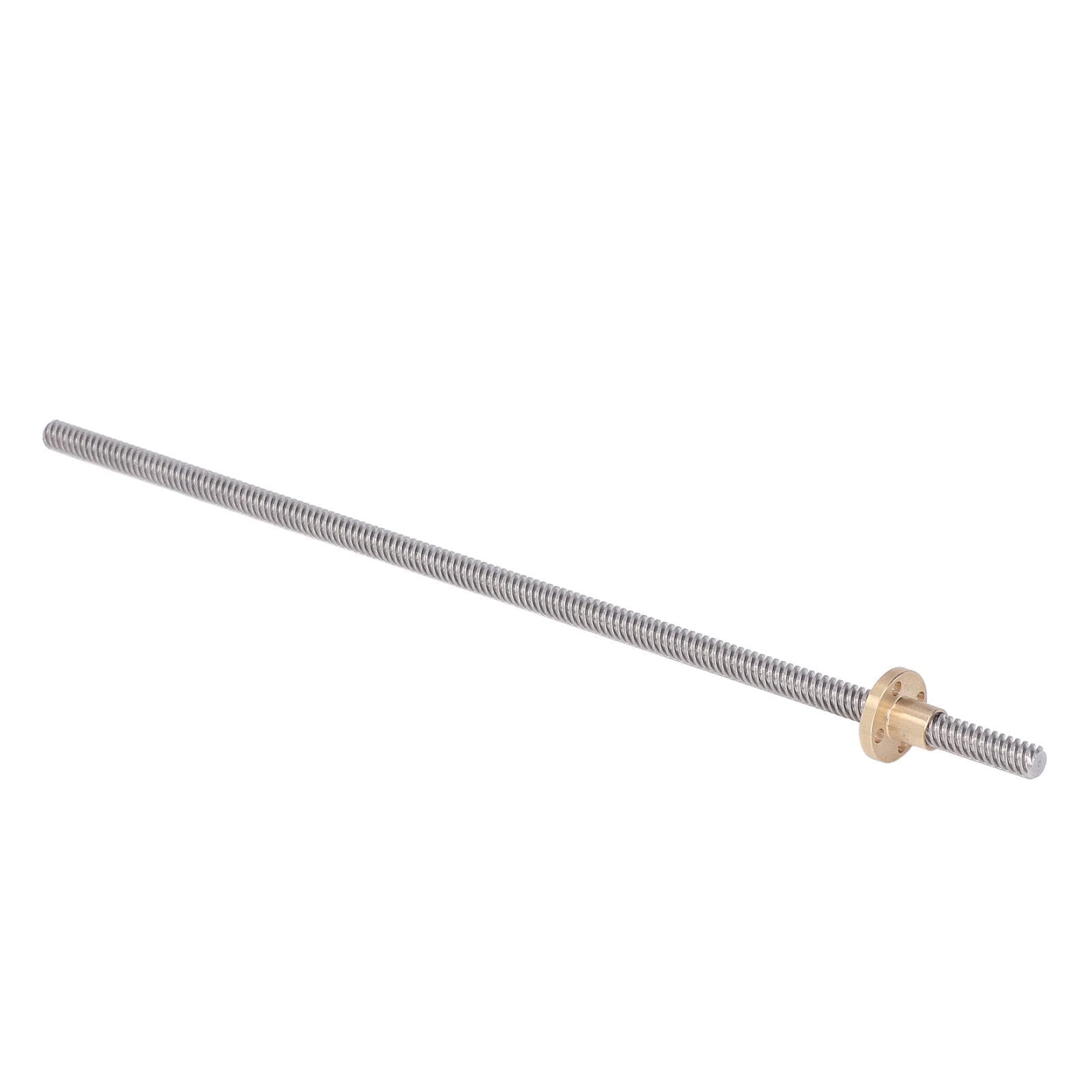 5 Sets 300mm Linear Motion Threaded Rod Stainless Steel T8 Screw with Brass Nut for 3D Printer