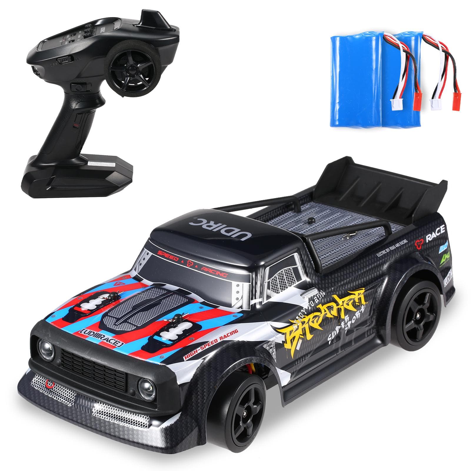 UdiRC UD1601 RC Drift Car 1/16 RC Car 2.4GHz 4WD 30km/h RC Race Car High Speed Kids Gift RTR with 2 battery