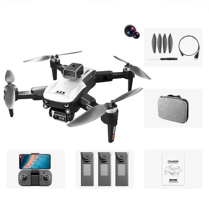 New S2S Mini Drone 4K WIFI Professional ESC Dual Camera Obstacle Avoidance Aerial Photography Foldable Remote Control Quadcopter Toy Gift Kids 4K 3 battery