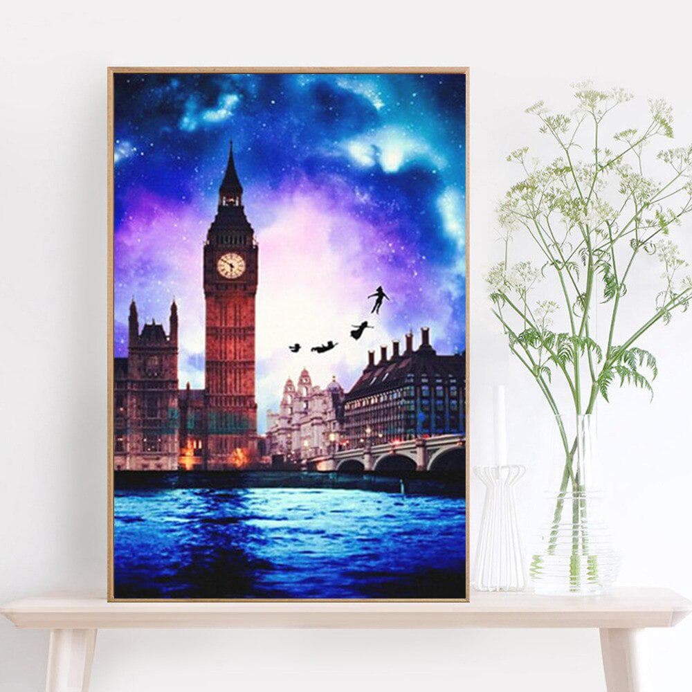 Diamond Mosaic Fantasy Diamond Embroidery Full Round Scenic Rhinestones Home Decoration Diamond Art 20X30CM