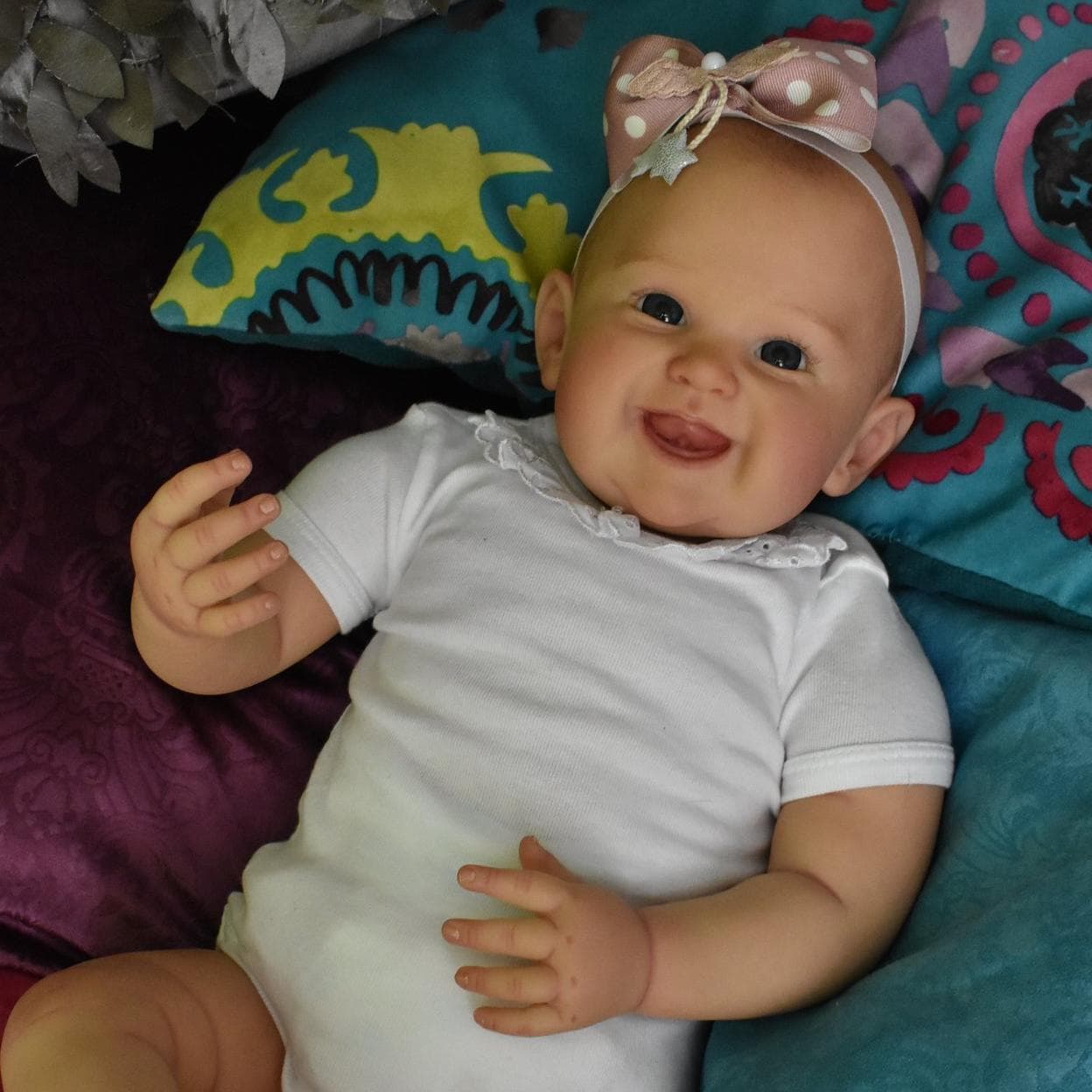 BZDOLL 3D Skin With Vascular Vein 55 CM Silicone Baby Reborn Doll Toy For Girl Smiling Toddler Play House Bedtime Boneca Birthday Gift