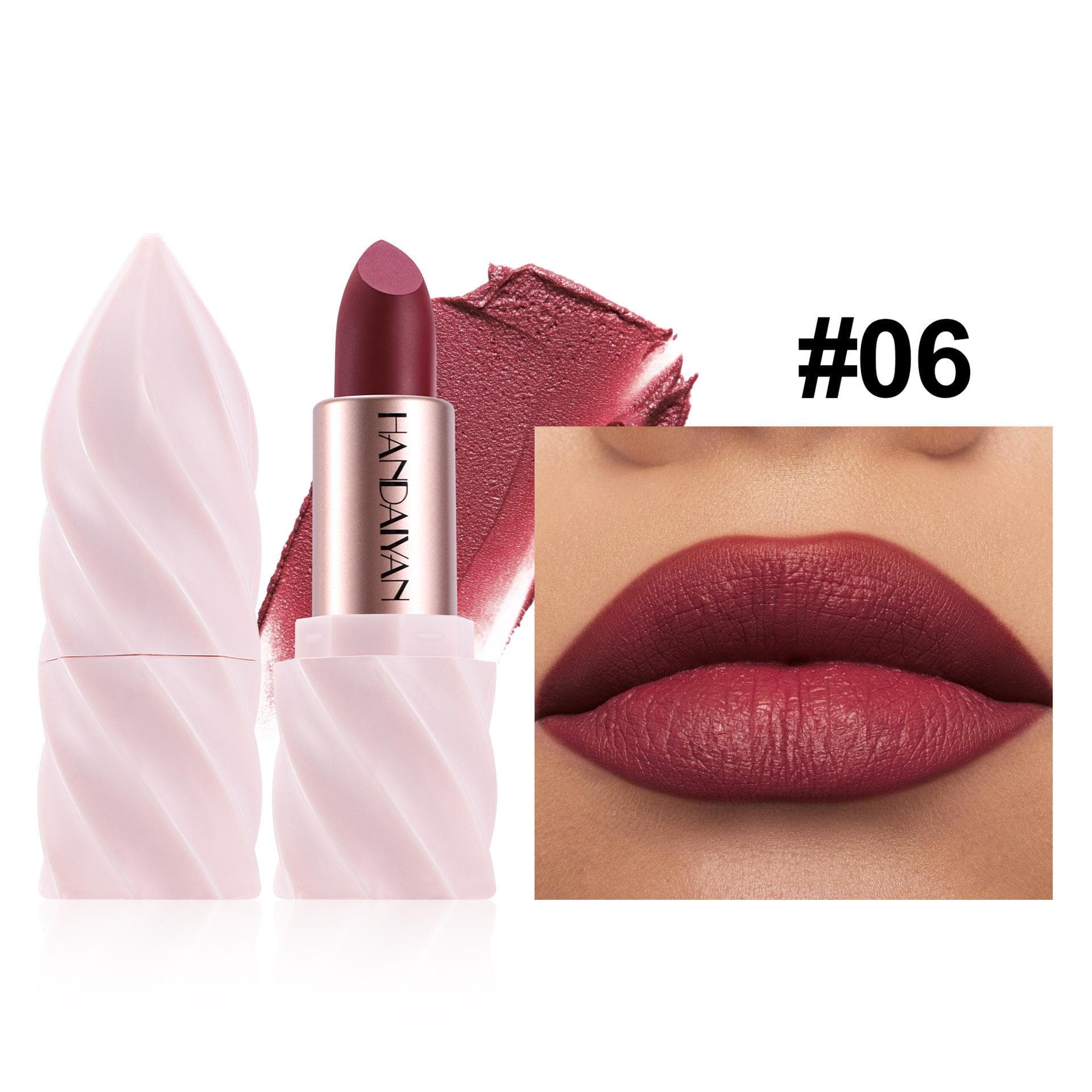 Ice Cream Matte Velvet Lipstick, Moisturizing, Long-Lasting, Pigmented, Non-Smudging, Suitable For Daily Makeup, Halloween, Christmas
