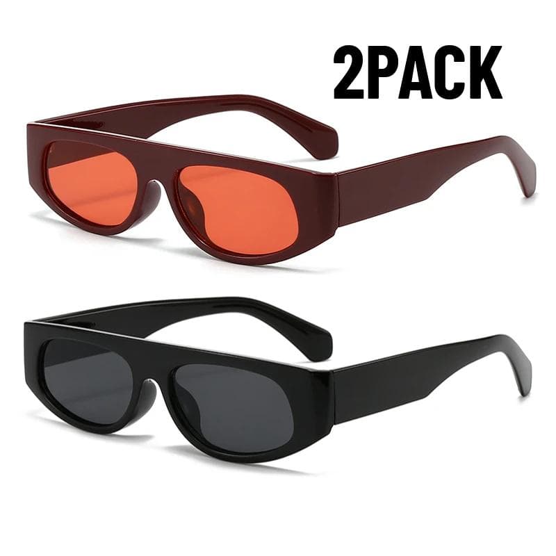 1/2PACK Retro Rectangle Sunglasses Women Designer Fashion Small Frame UV400 Trend Glasses for Ladies
