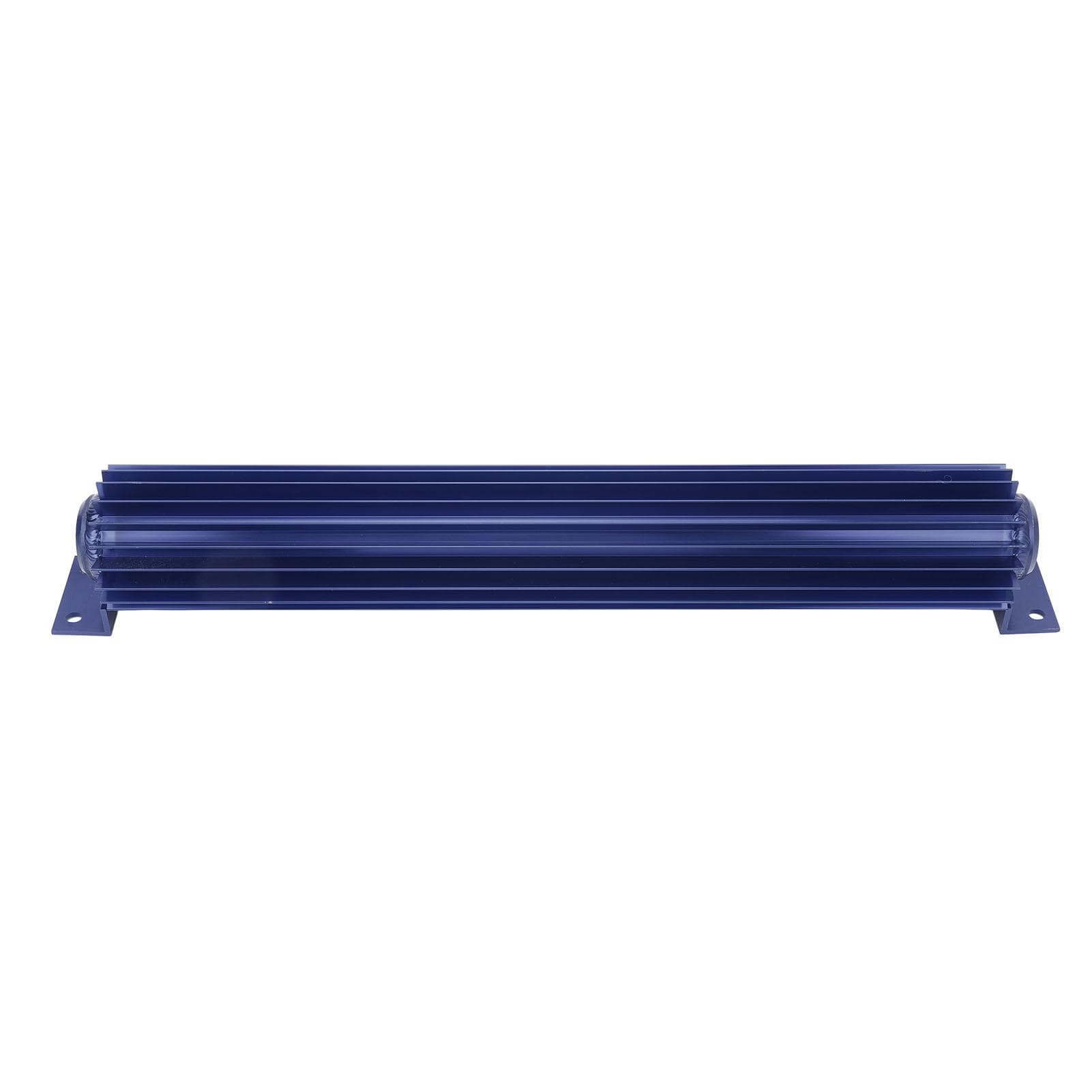 18in Aluminum Finned Transmission Oil Cooler Fast Cooling Anodized Universal Fit for Car Truck Blue