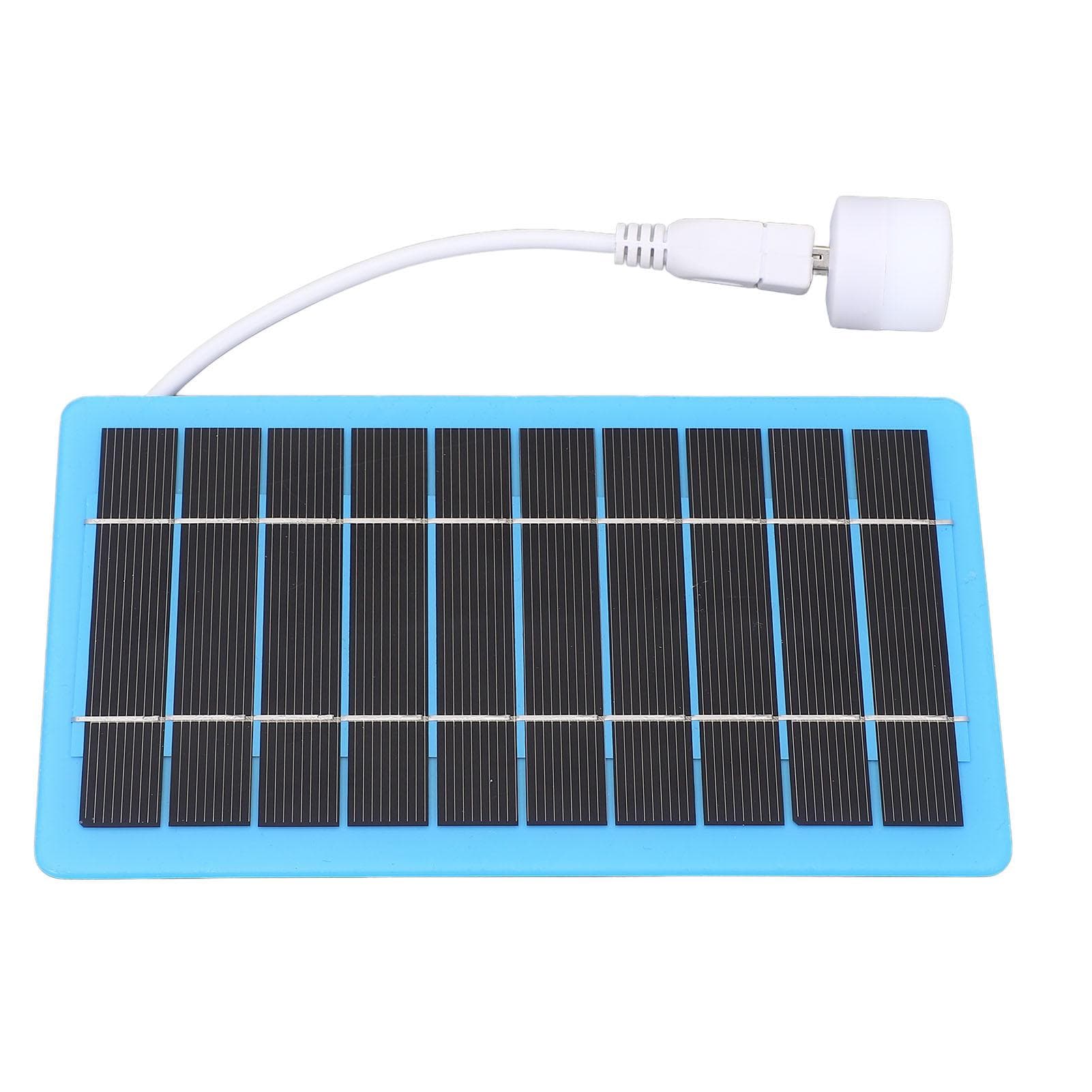 5V 5W Small Solar Panel USB Portable Solar Panel Charger with White Light for Outdoor Camping