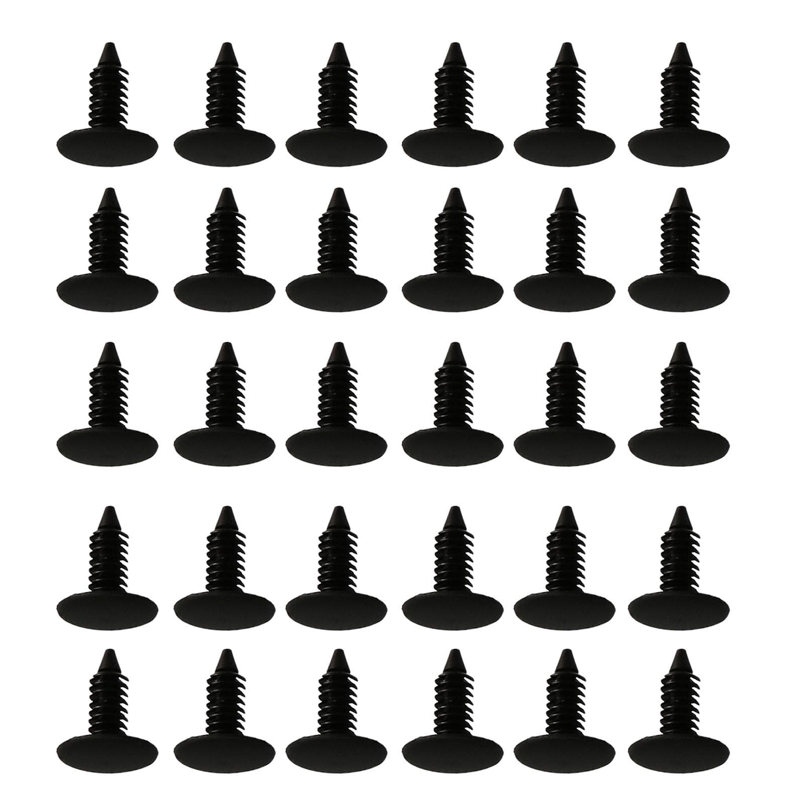 30PCS Interior Door Panel Clips Nylon Rivet Retainer Fender Bumper Fasteners Clips 7mm Hole black