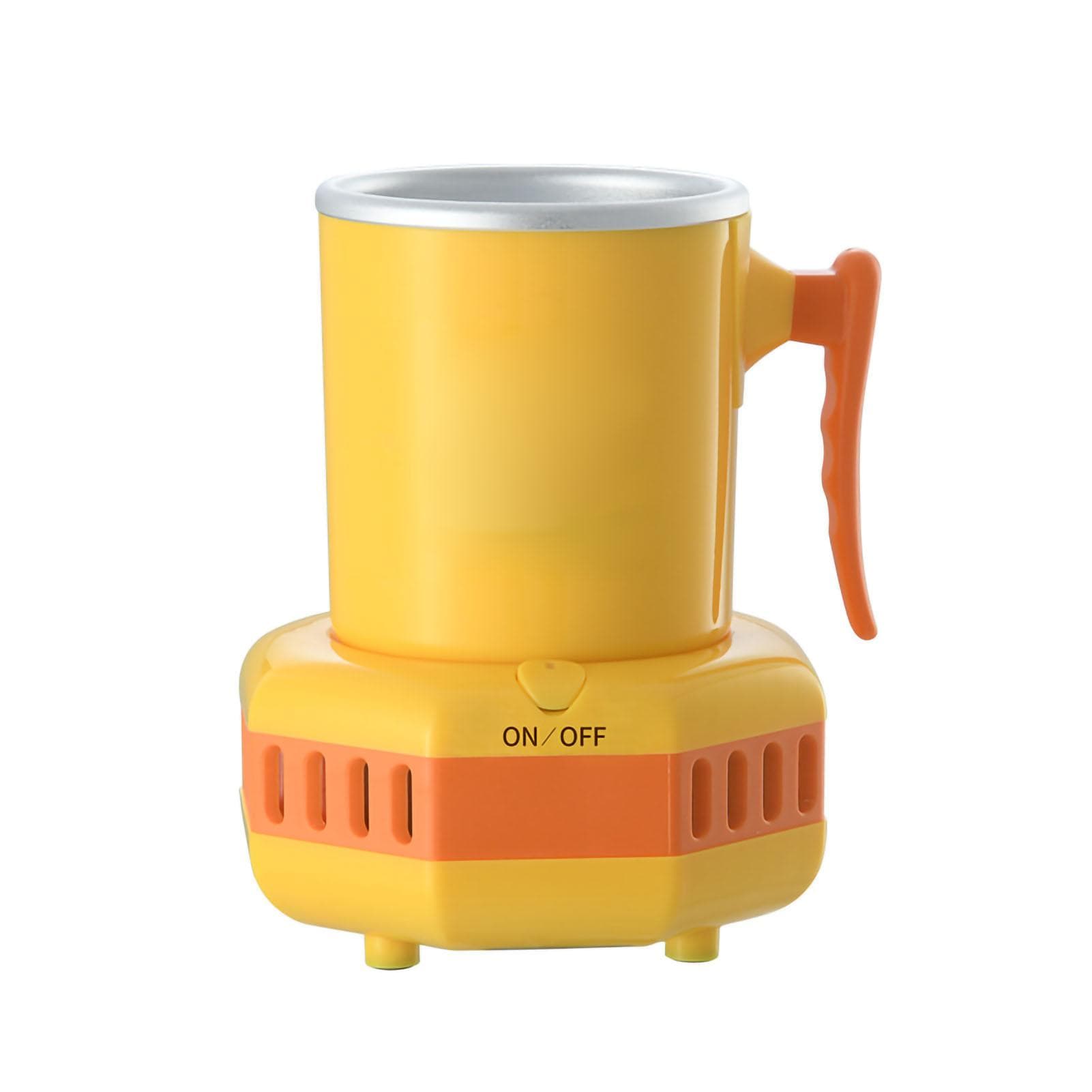 Fast Cooling Cup Portable Yellow Duck Pattern Anti Slip Handle Desktop Mini Drink Chiller for Cooling Cup with Adapter and Base