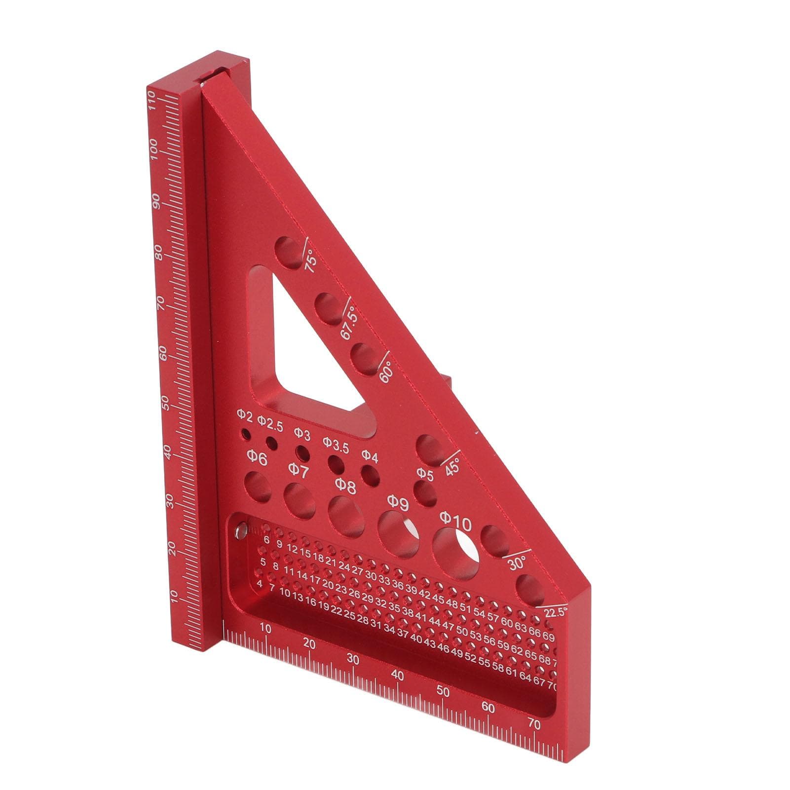 Woodworking Square Protractor Aluminum Alloy Miter Triangular Ruler Multi Angle Layout Measuring