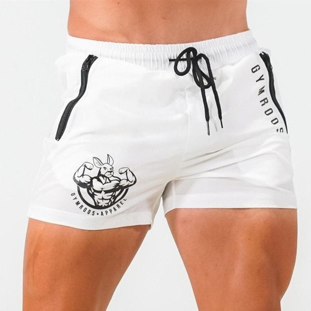 Summer Bodybuilding Sport Shorts Men Casual Quick Dry Bermuda Gym Fitness Running Training Pants Male Beach Swim Trunks Bottoms XXL white