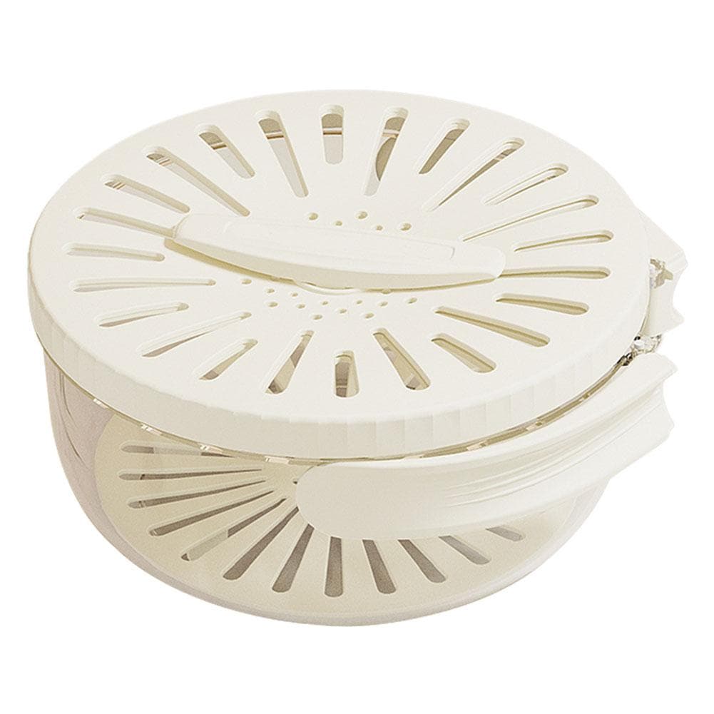 Portable Foldable Fruit Drain Basket with Lid for Washing and Storing Small Vegetables and Fruits white