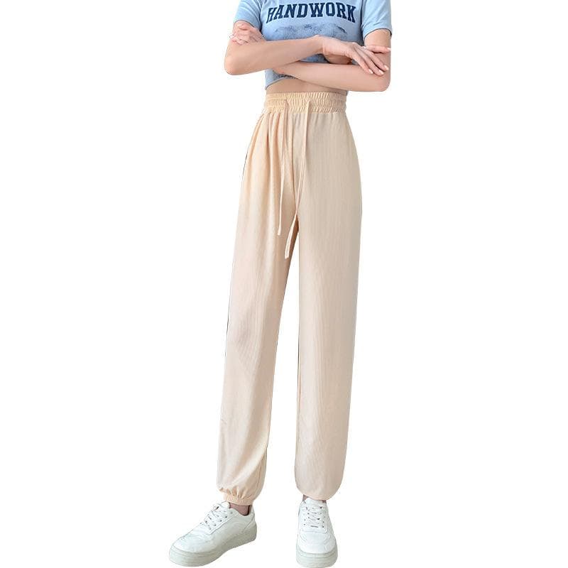 Sweatpants Women's Summer Thin High-waisted Leggings Sunscreen Bloomers Small Quick-drying Casual Harlan Pants XXL