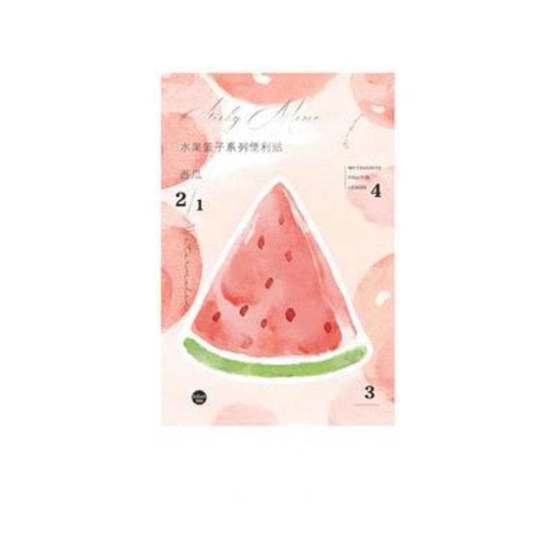 30 Sheets/set Fruits Basket Sticker Bookmark Memo Pad Sticky Note Bookmark School Office Supply red