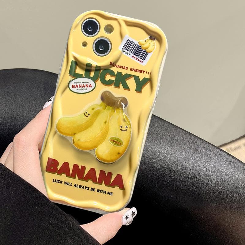 Applicable To Apple 14promax Mobile Phone Case IPhone 15/13 Funny Cute Banana Stand 12mini Transparent iPhone 6s Plus