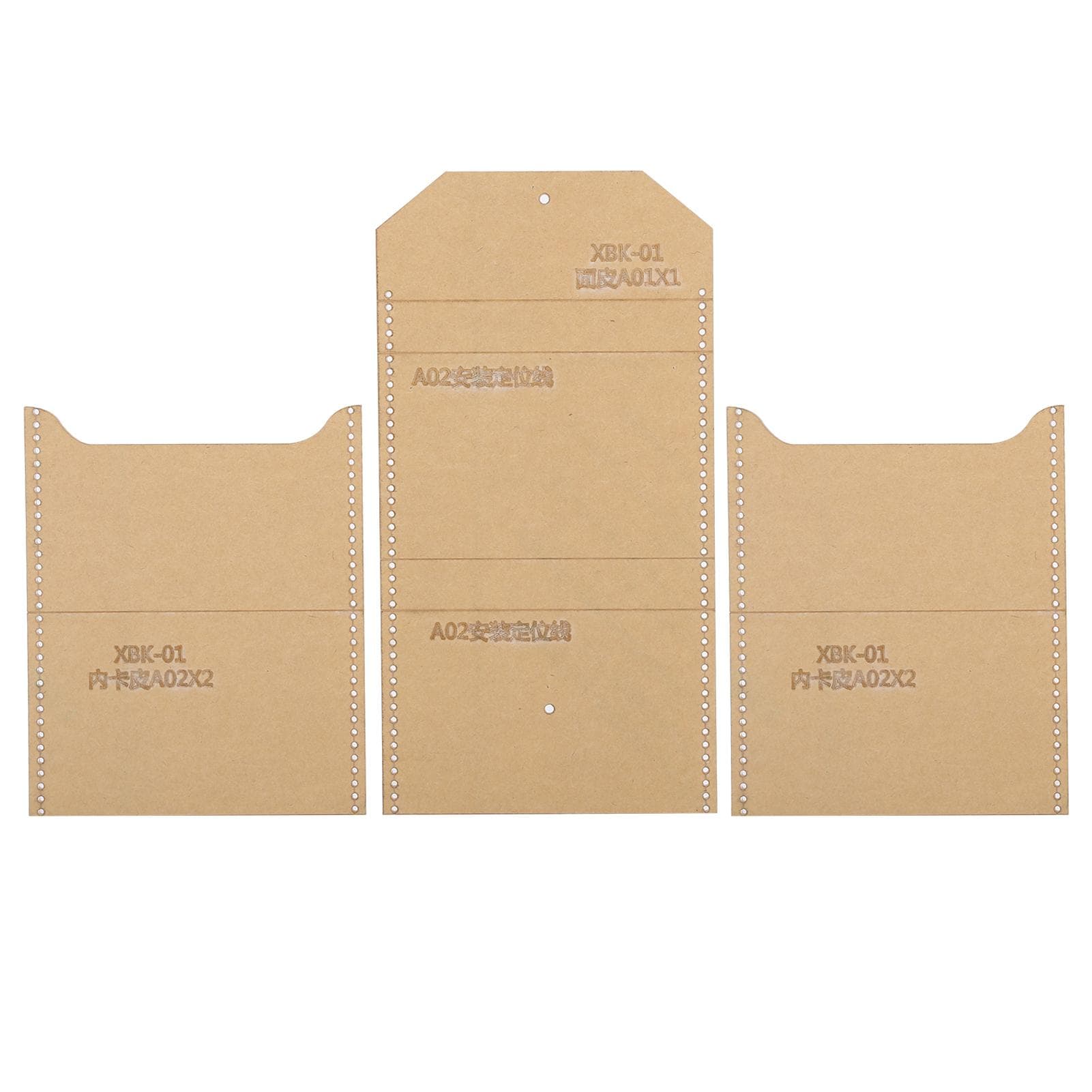 Clear Acrylic Wallet Pattern Stencil Template Drawings Set Leather Hand Craft DIY Tool