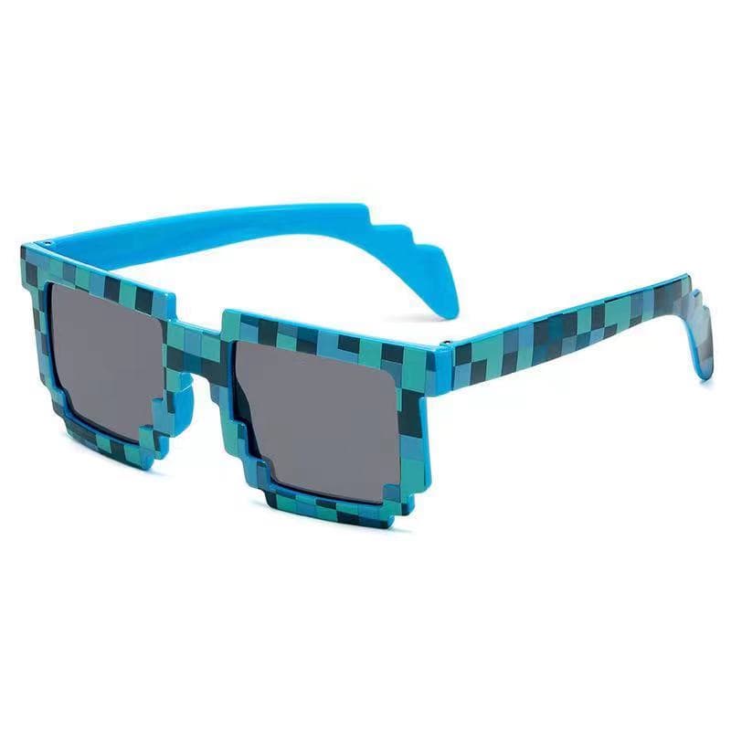 New Fashion Pixel Sunglasses Creeper Glasses Funny Mosaic Goggles for Boys Girls Trendy Eyewear