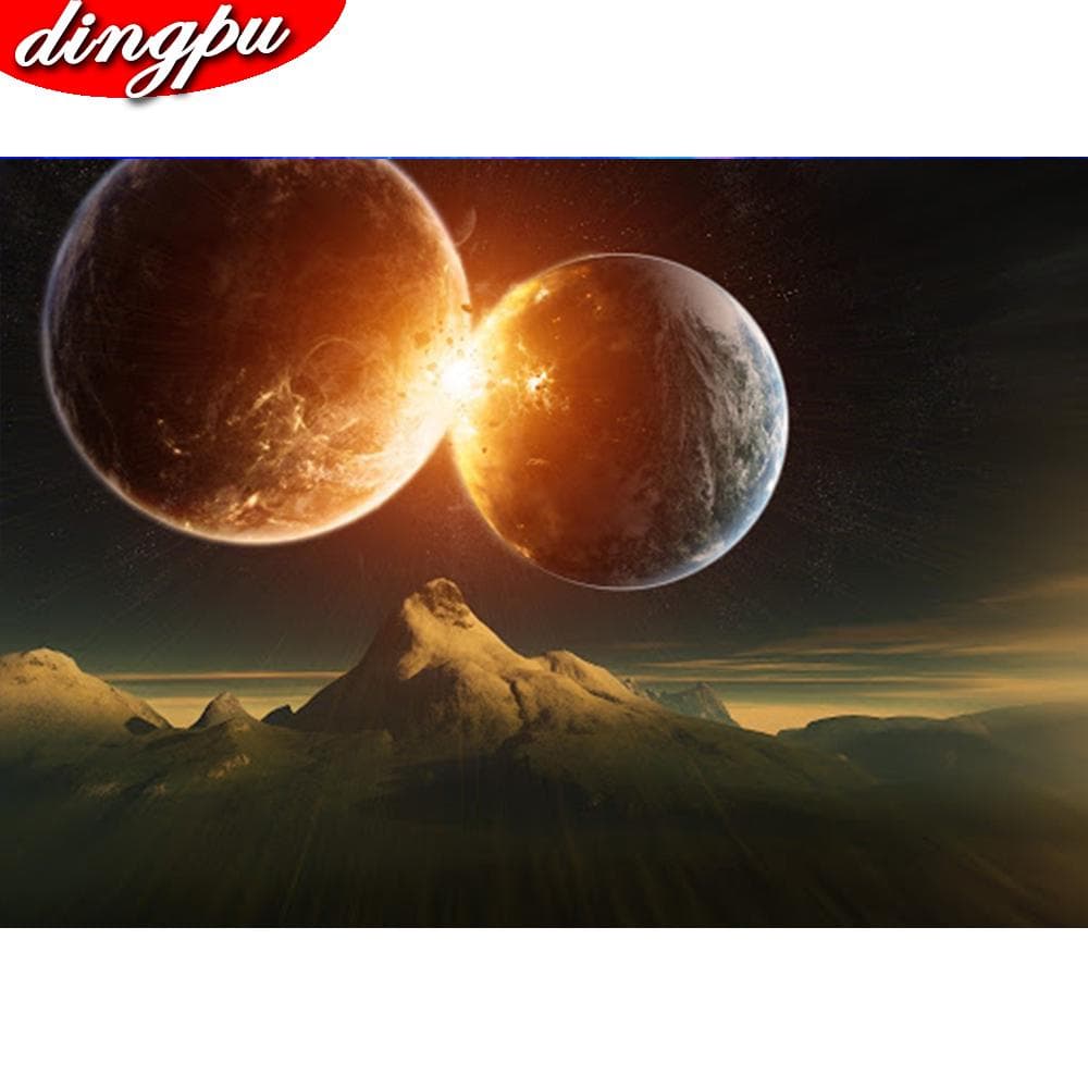 DINGPU 5D Diamond Painting Kit Landscape Mosaic Home Decoration Embroidery Mountain Cross Stitch Handmade Gift 20X30CM
