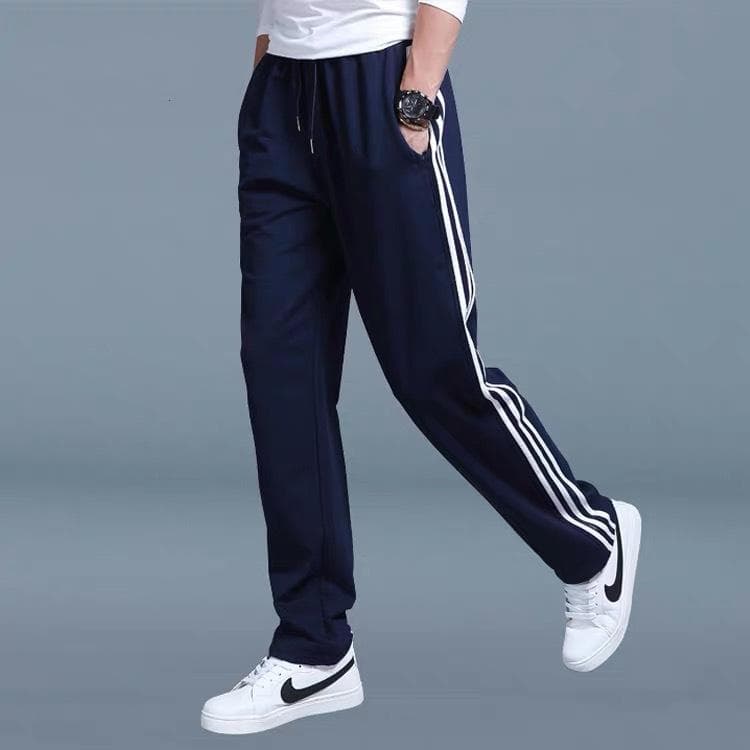 Sweatpants  Men's Pants Large Size Loose Casual Student Sweatpants Men's Straight Pants Long Pants L navy blue