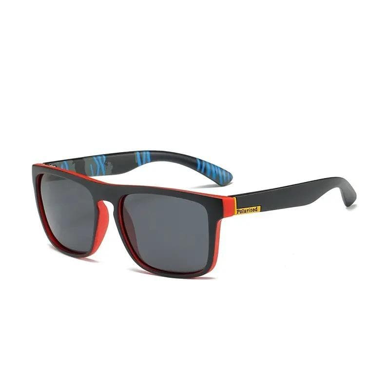 KAMMPT Men Sports Sunglasses Mirror Lens Outdoor Fishing Cycling Shades Trendy Shield UV Protection black