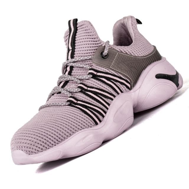 Lightweight Safety Shoes Women Men Work Shoes Puncture-Proof Safety Boots Men Steel Toe Shoes Work Sneakers Men Security Shoes 37 pink