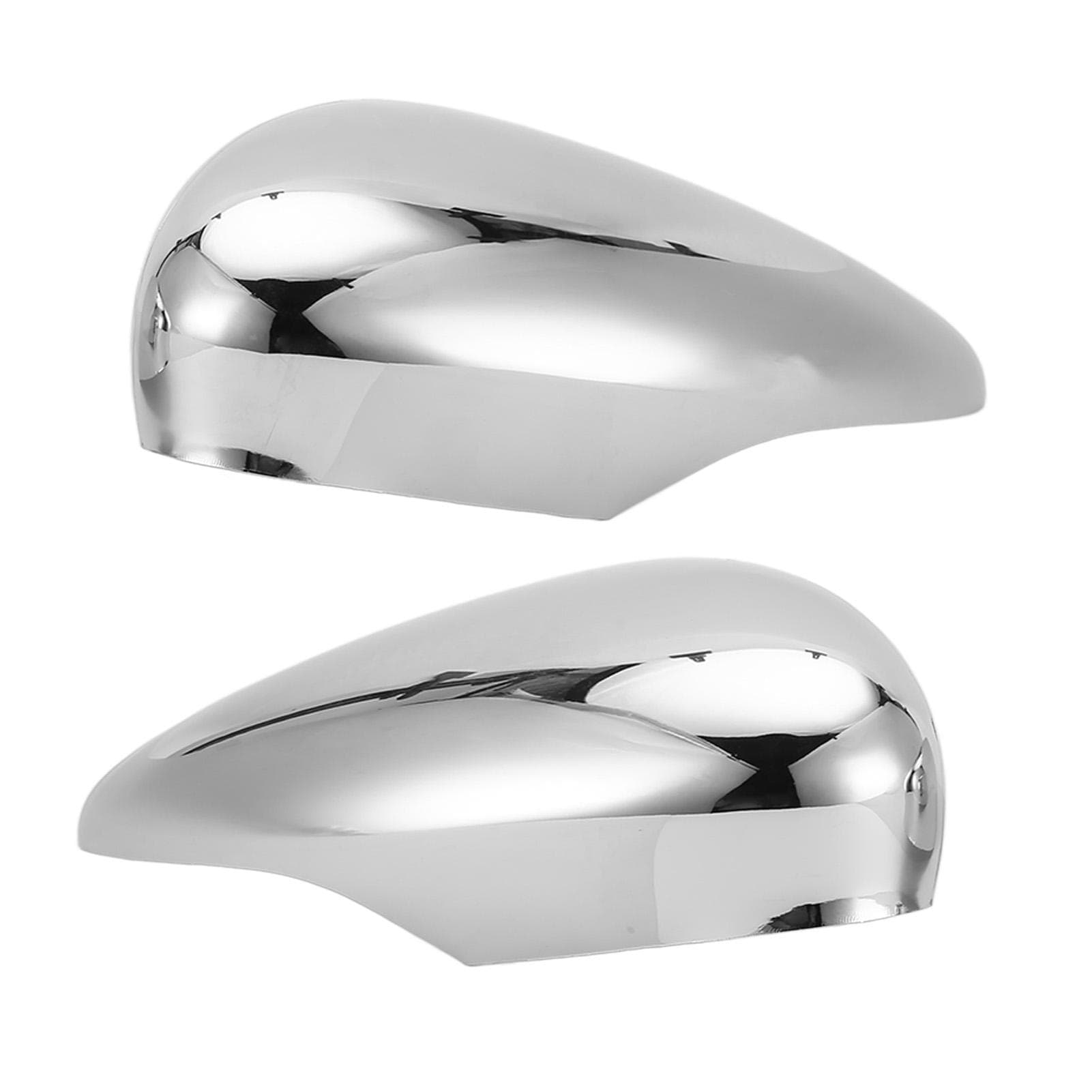 2pcs Side Door Rearview Mirror Cover Cap Silver Chrome 8A6117K747CA Replacement for Ford Fiesta MK7