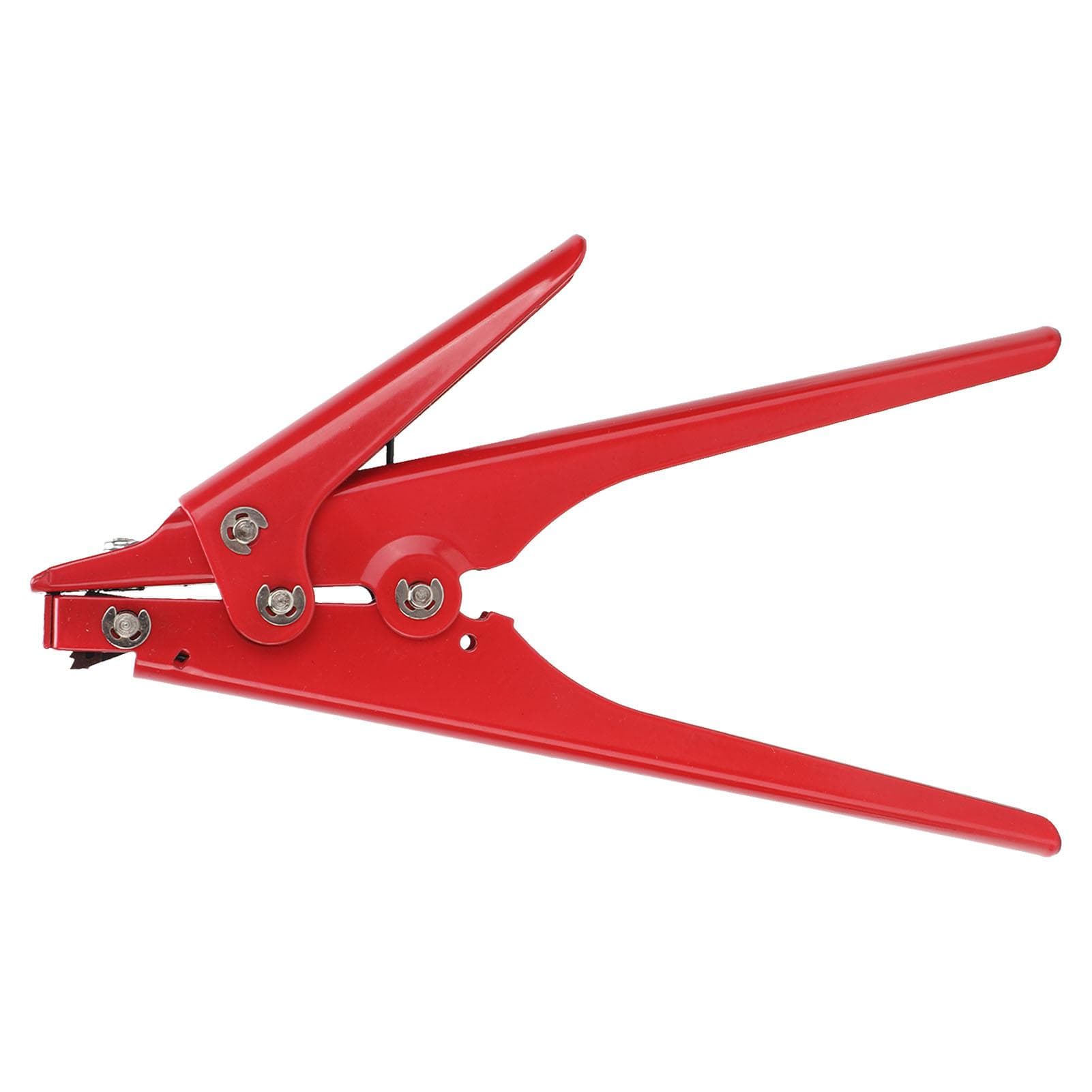 Portable Nylon Cable Tie Gun Adjustable Tension Plastic Zip Tie Fastening and Cutting Tool Red