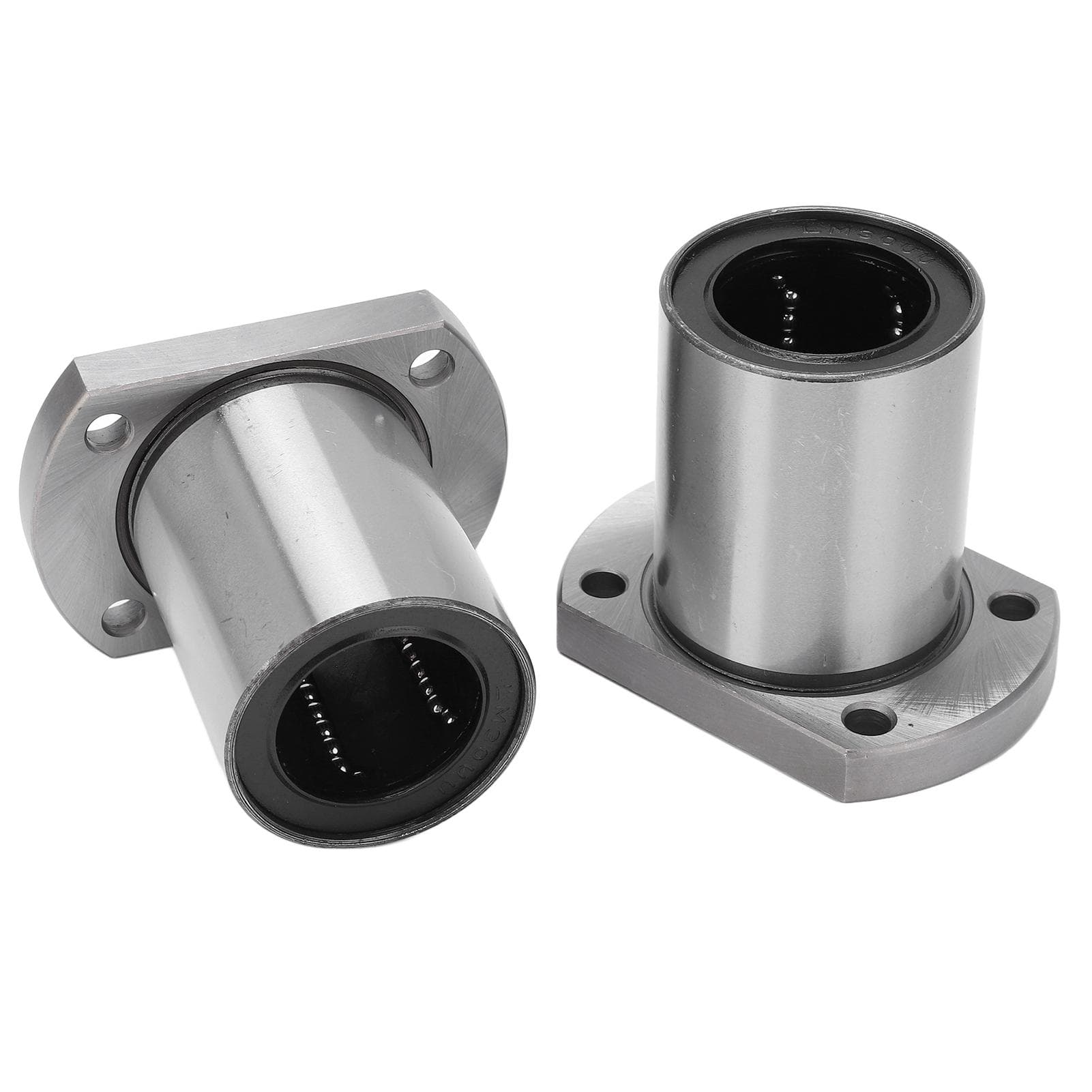 2Pcs Flange Linear Bearing Low Operating Load Smoothly Rotation Point Contact Linear Bearing