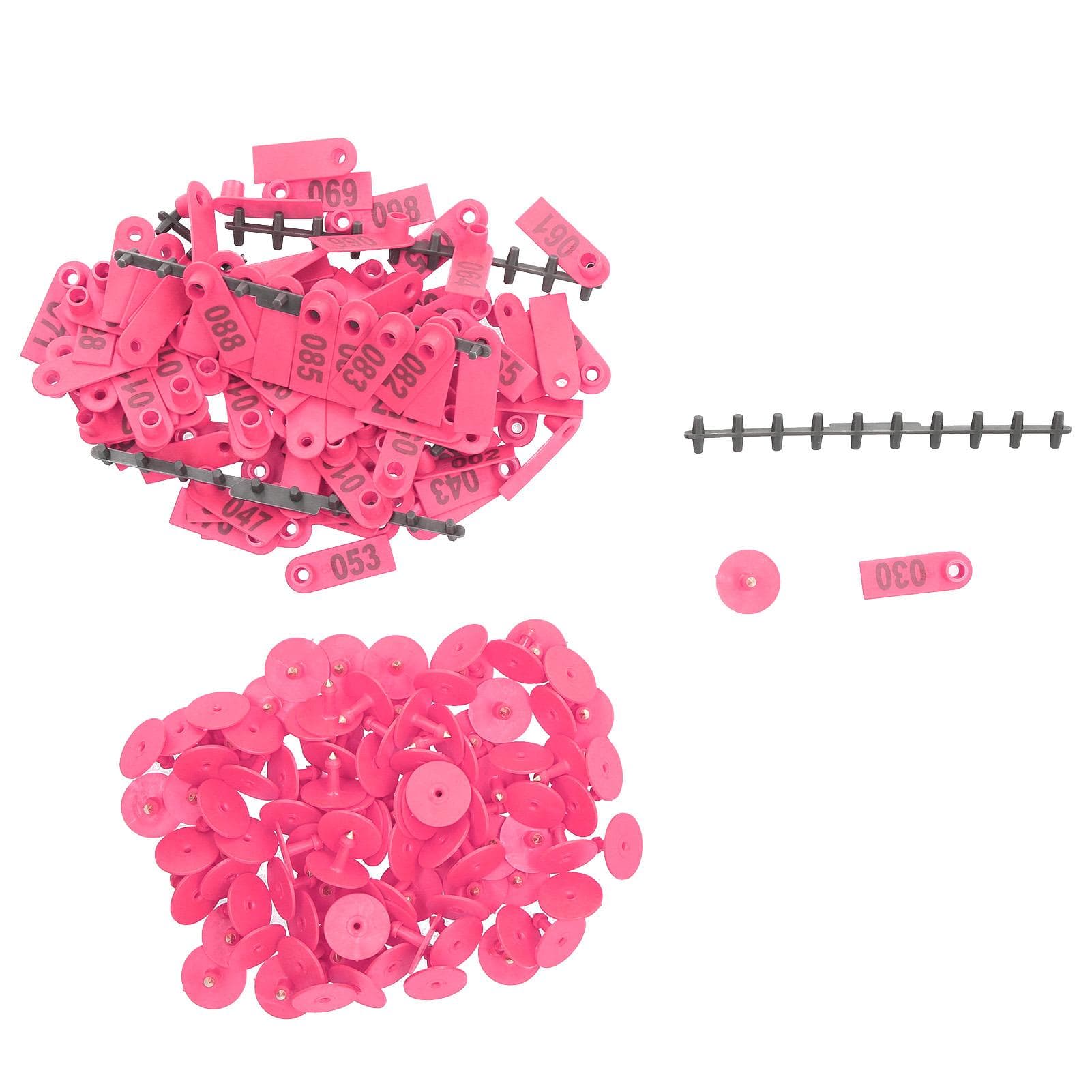 Numbered Ear Tag Marks Labels for Sheep Goats Farm Animal Livestock Feeding SuppliesBlue pink